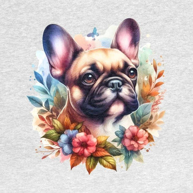 French Bulldog watercolor by Batshirt